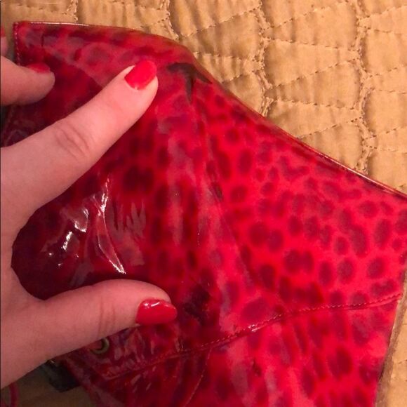 OPENING CEREMONY RARE RED LEOPARD PLATFORM BOOTIES - Picture 9 of 9